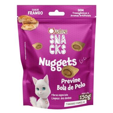 Imagem de Snack Quatree Nuggets Para Gatos Bola de Pelo Sabor Frango 150g