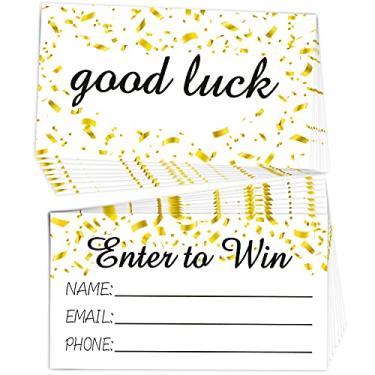 Imagem de 200 bilhetes de sorteio de 8,88 cm x 5 cm, concurso de cartões de entrada, sorteios, urna, leilão, ótimo para arrecadação de fundos, feiras, carnavais e muito mais - com espaço para nome, endereço de