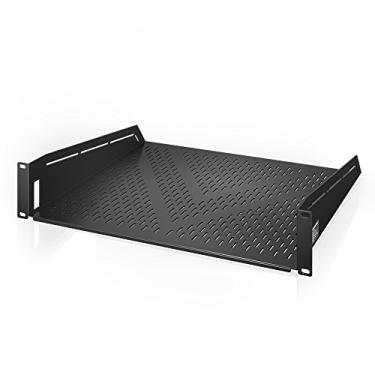 Imagem de AC Infinity Prateleira de rack universal Cantilever 2U ventilada, 40 cm de profundidade, para equipamentos de 48 cm. Aço laminado a frio de 2,4 mm, capacidade de 45 kg.