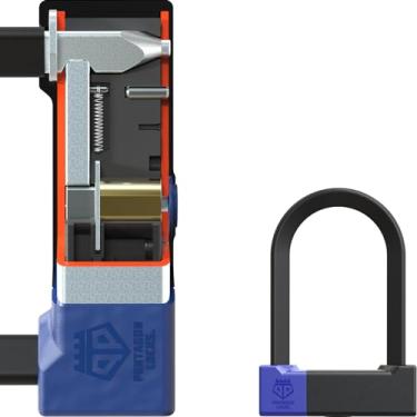 Imagem de PENTAGON Bike U Lock – Patenteado Heavy Duty Anti-Theft Bicycle ULock – Ultra Leve Vendido Seguro Ouro Bicicleta Segurança D Trava com Chaves para Bicicletas Elétricas e Scooters (3,35/14.0 cm)