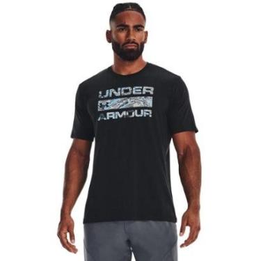 Imagem de Camiseta de Treino Masculina Under Armour Stacked Logo Fill SS-Masculino