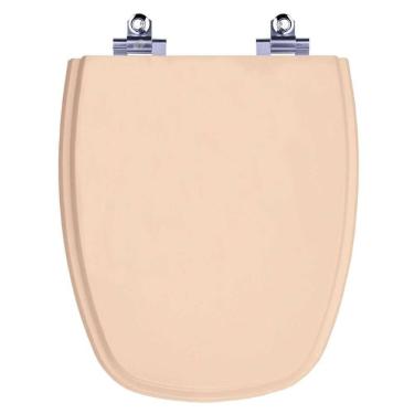 Imagem de Assento Sanitário Fechamento Lento Monte Carlo Rosa Floral para Vaso Deca