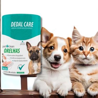 Imagem de Dedal Care Dedeiras Umedecidas Limpa Orelhas para Cachorros e Gatos Pet Clean 30 unidades