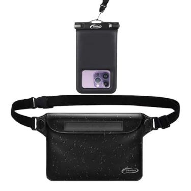 Imagem de AiRunTech Bolsa de telefone impermeável, conjunto de 2 peças Cruise Essentials, para férias na praia, caiaque, passeios de barco, acessórios essenciais, bolsa impermeável para viagem com cordão de telefone (1 capa de telefone + 1 pochone)