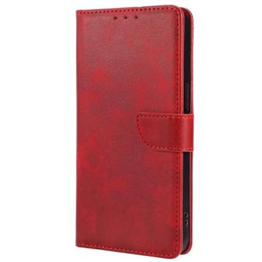 Imagem de LTLMYDAM Capa ultrafina para Huawei Pura 70 Ultra/70 Pro/70 Pro+/70, capa de couro com cobertura total, compartimento para cartão, fólio, suporte, capa estilo comercial, vermelha, 70 Ultra