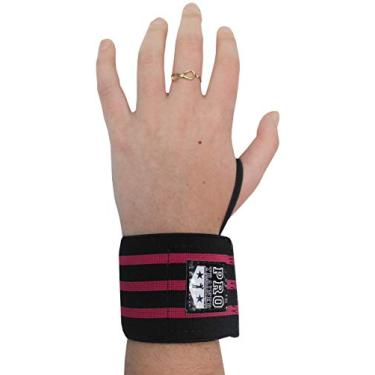 Imagem de Munhequeira Elástica proteção punho Cross Powerlifting Lpo Pulso Levantamento de Peso Musculação (Preto, E 6mm)