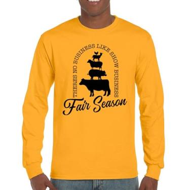 Imagem de Camiseta de manga comprida Fair Season There is No Business Like Show Business Agriculture Country Farm Life Farmer Pride, Amarelo, G