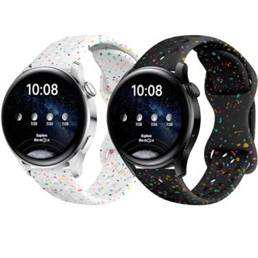 Imagem de Minggo Pulseira esportiva compatível com Samsung Galaxy Watch 7 6 5 4 de 40 mm e 44 mm/Galaxy Watch 5 Pro de 45 mm/Watch 3 de 41 mm/Galaxy Watch Active 2, pacote com 2 pulseiras de silicone macio de