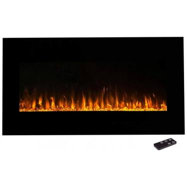 Imagem de Lareira Elétrica de Embutir A45x91L, com Controle Remoto Calor e Brilho Ajustáveis em Luz de LED, 110v, NORTHWEST 80 2000A 36, Preto