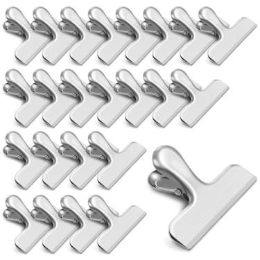Imagem de WUDIME Pacote com 24 clipes de saco, clipes de chip resistentes, clipes de saco de aço inoxidável, clipes de saco de vedação hermética para alimentos, clipes de saco de lascas, clipes de alimentos