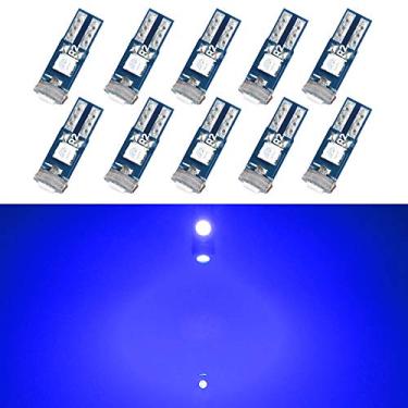 Imagem de 1797 T5 Lâmpada LED Painel Luzes Azul 8000K 3030 SMD Base de Cunha para Carro Caminhão Instrumento Indicador Ar Condicionado Lâmpada AC Auto Interior Acessórios Kit Brilhante 12V 1W Pacote com 10