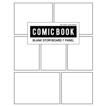 Imagem de Blank Comic Book 7 Panel: Storyboard 7 Panel Draw Your Own Comics or Create Cartoon Comic Notebook and Stories Comic Frame Boards with Variety Drawing Templates for Kids and Adults