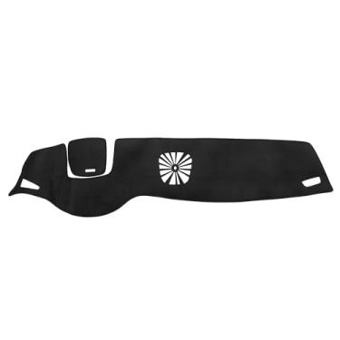 Imagem de VekAuto Capa de painel de carro compatível com BMW Série 7 2016-2020 com HUD, flanelas protetoras pretas para console central com acabamento interno