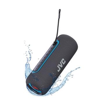 Imagem de JVC Alto-falante sem fio portátil iluminado com saídas máximas de 20 W, som dinâmico, Bluetooth 5.0, capacidade TWS, USB-C, IPX5, entrada auxiliar, até 5 horas de vida útil da bateria - SPPA5BTB