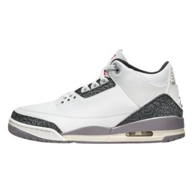 Imagem de Nike Air Jordan 3 Retro Summit branco/vermelho fogo "cinza cimento" (CT8532 106), Summit Branco/cimento Gre, 40