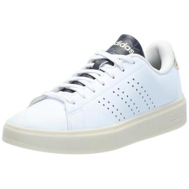 Imagem de adidas Tênis feminino Advantage 2.0, Branco/Índigo noturno/Off White, 8