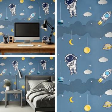 Imagem de Papel de Parede Infantil Astronauta - Autocolante Adesivo 5 Metros x 45 cm