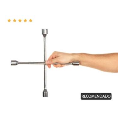 Imagem de Chave De Roda Carro Fiat Modelo Cruz 4 Bocas - CF Automotive 