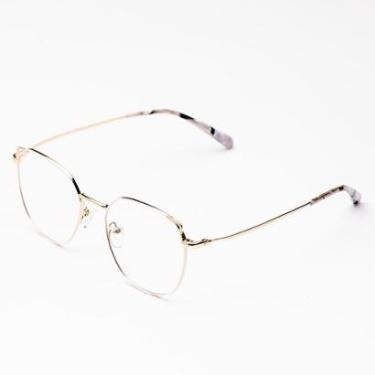 Imagem de Armação Óculos de Grau Feminina Metal Retangular / Maria- Óculos Sunrise-Feminino