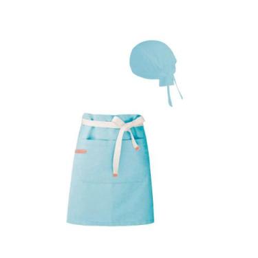 Imagem de Avental Cintura e Bandana Azul Confeitaria Restaurante Vegano - CASACH