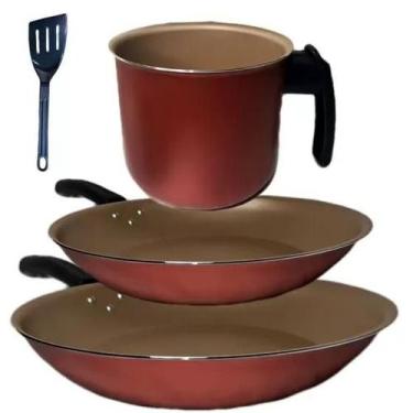 Imagem de Conjunto Frigideira 2 Peças + 1 Fervedor Antiaderente - Marcolar, Colo