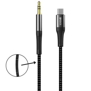 Imagem de Cabo de Audio P2 Adaptador Tipo Type C Reforçado Premium - Hrebos