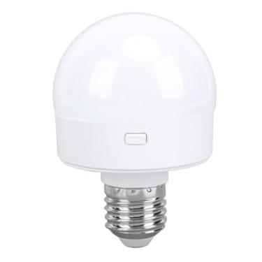 Imagem de Lâmpada recarregável operada por bateria com controle remoto, lâmpada magnética removível de soquete E26 para lâmpadas, lâmpada LED RGB regulável para arandela de parede sem fio