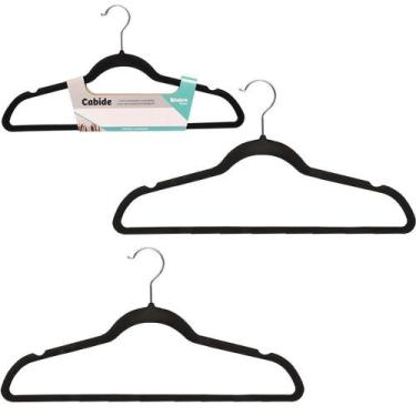 Imagem de Cabide Roupa De Acrilico Com Cava Preto 2 Pecas 44X23Cm 5Mm - Western