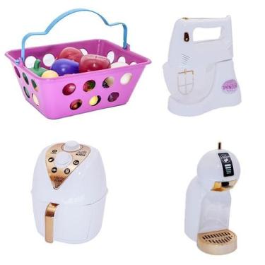 Imagem de Mini Cozinha Infantil Menina Princesa Potinhos 16Peças - Altimar