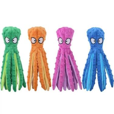 Imagem de Brinquedo Polvo Octopus Pelúcia P/ Cães E Gatos Mimo Pets - Inga