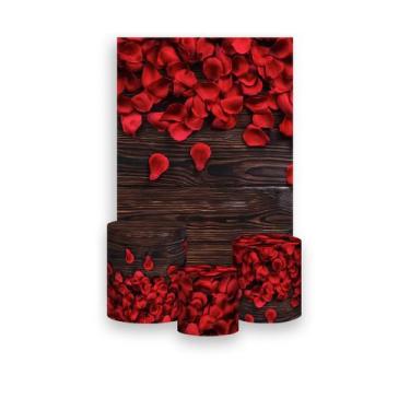 Imagem de Painel De Festa Vertical 1,50 x 2,20 + Trio De Capas Cilindro - Pétala