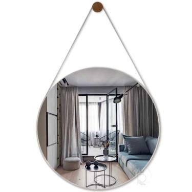 Imagem de Espelho Decorativo Lavabo Organico Redondo 60cm + Suporte - Rei dos Vi