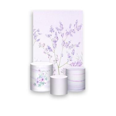 Imagem de Painel De Festa Vertical 1,50 x 2,20 + Trio De Capas Cilindro - Jardim