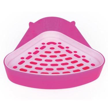 Imagem de Banheiro Triangular Para Coelho Mundo Roedor - ROSA