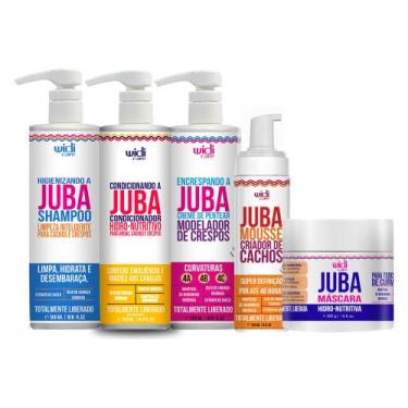 Imagem de Kit Widi Juba Shampoo 500ml, Condicionador 500ml, Encrespando 500ml, M
