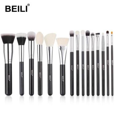 Imagem de Kit Pincéis De Maquiagem Profissional, Produto Natural, Sombra E Blush