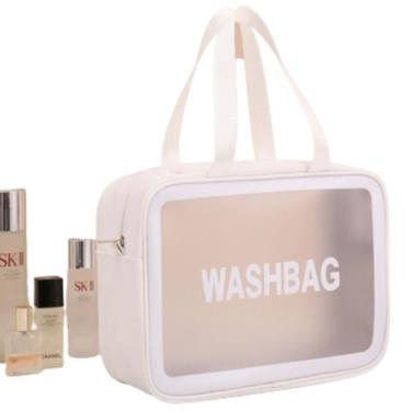 Imagem de Necessaire Transparente Feminina Academia Grande Resistente - RioHome,