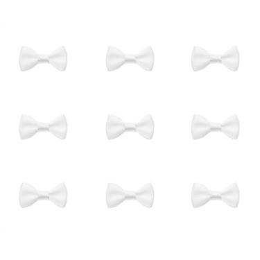 Imagem de Tupalizy Mini laços de fita de cetim pequenos laços artesanais de tecido de costura para decoração de Natal gravatas borboleta sacos de presente caixas cartões de convite de saudação lembrancinha de