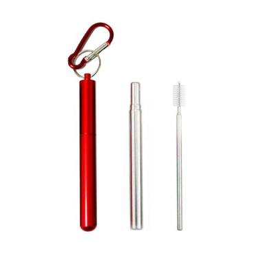 Imagem de Canudo de Inox Reto 6mm - Sustentáveis - CAN.U.DO, Vermelho