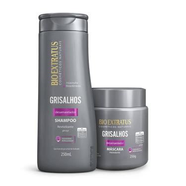 Imagem de Kit Desamarelador Bio Extratus Grisalhos Shampoo e Máscara (250mL/g)