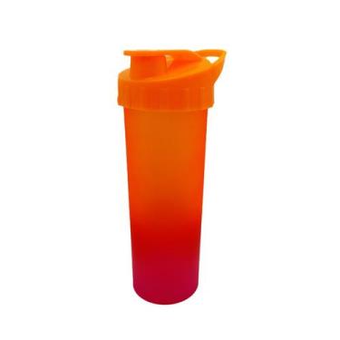 Imagem de Garrafa Ice Degradê - Laranja e Pink Fosco - Tampa Laranja - 1 unidade