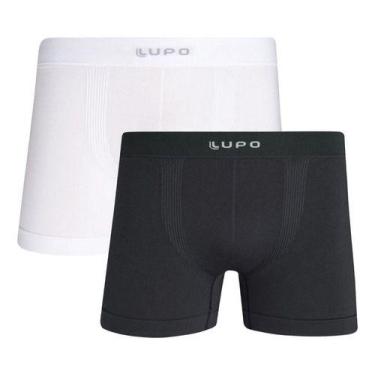 Imagem de Kit 2 Cueca Boxer Masculina Micromodal Sem Costura Lupo 661 Original, 