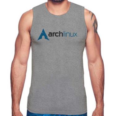 Imagem de Regata Arch Linux Logo - Foca na Moda, Cinza, GG