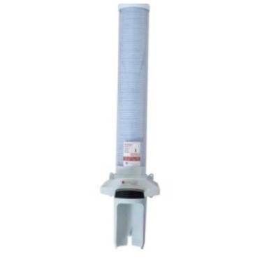 Imagem de Suporte Copo Agua Poupa Copos Branco Com Botao Trilha