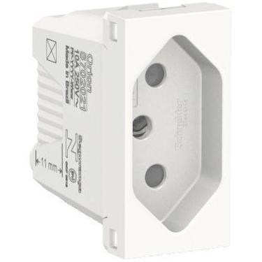 Imagem de Modulo Tomada Orion Schneider 10a 2p+t 250v S70202104 Branco