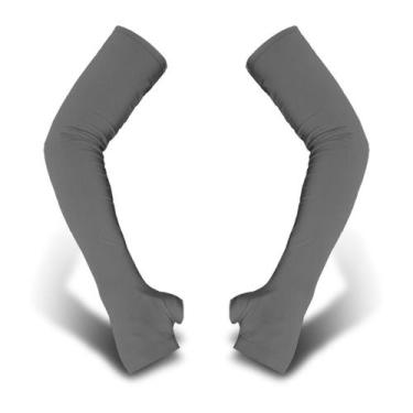 Imagem de Manguito Manga Proteção Solar Braços Motoboy Ciclismo Cinza - ADSTORE,