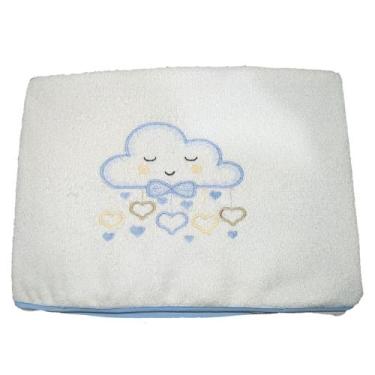 Imagem de Toalha de banho forrada para bebê/nenem menino - Brilho baby , Azul