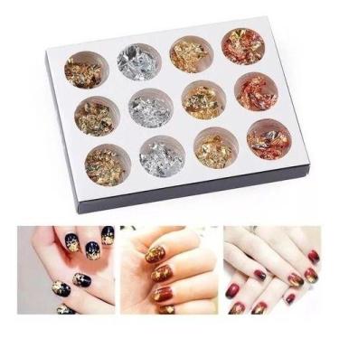 Imagem de Folha De Ouro Para Unhas Encapsulada Acrigel Decoração Unha - Mr Venda
