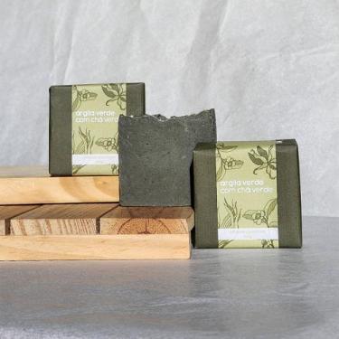 Imagem de Sabonete de argila verde com chá verde  Reduz oleosidade - Maria Lua