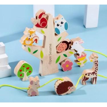 Imagem de Jenga Educação Infantil - brinquedo de equilíbrio -empilhar animais, f